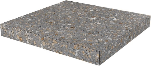 KERAMA MARAZZI SG632220R/GCA Ступень угловая клееная Терраццо коричневый 33x33x0,9