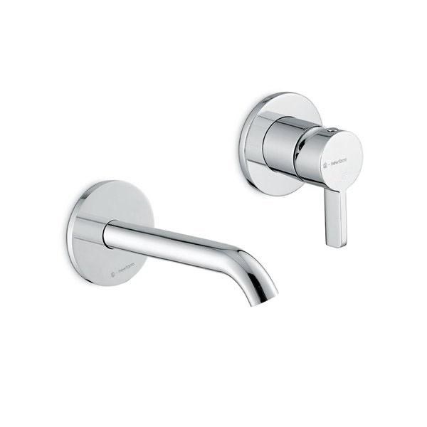 Смеситель для раковины LINEA однорычажный настенный, хром глянец