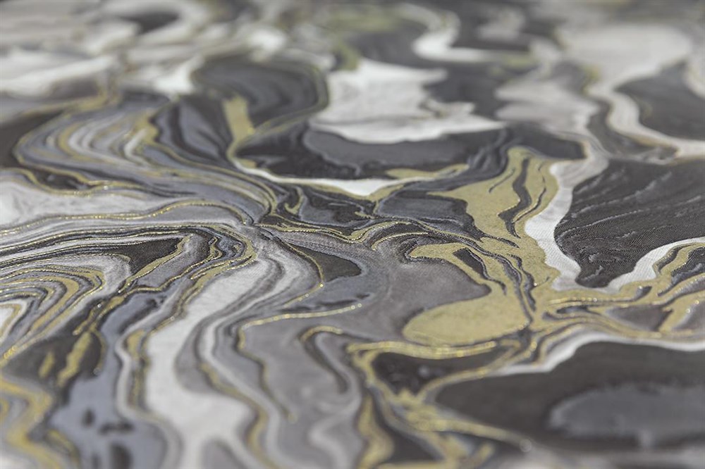 KERAMA MARAZZI KM7606 Обои виниловые Галатея база универсальная, чёрный 1,06х10 (1, Т A) прямая стыковка