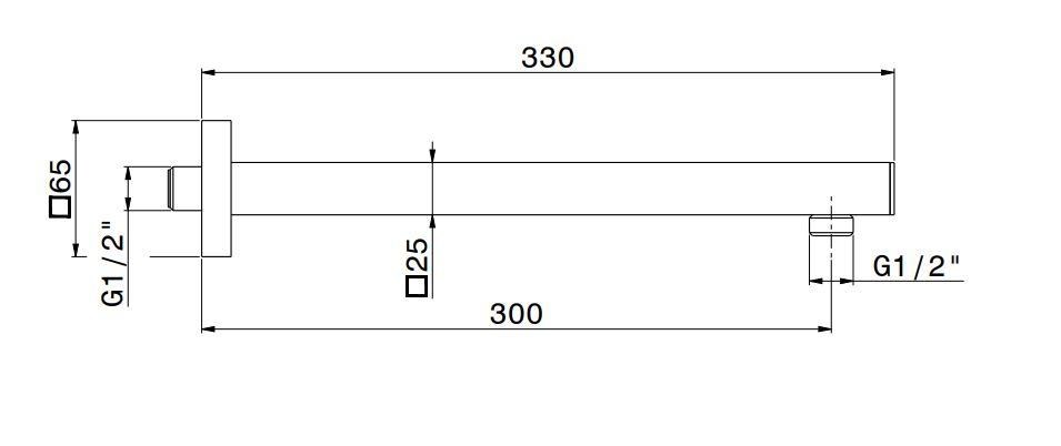 Кронштейн для душевой лейки FUTURA, хром глянец