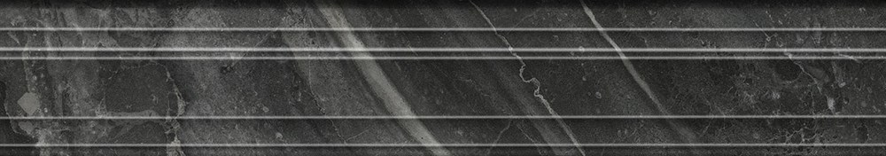 KERAMA MARAZZI BLF020R Бордюр Багет Риальто чёрный глянцевый обрезной 40x7,3x2,7
