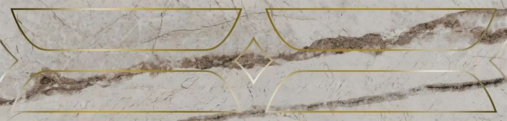 Бордюр Ифран серый светлый глянцевый обрезной 60x14,5x0,9