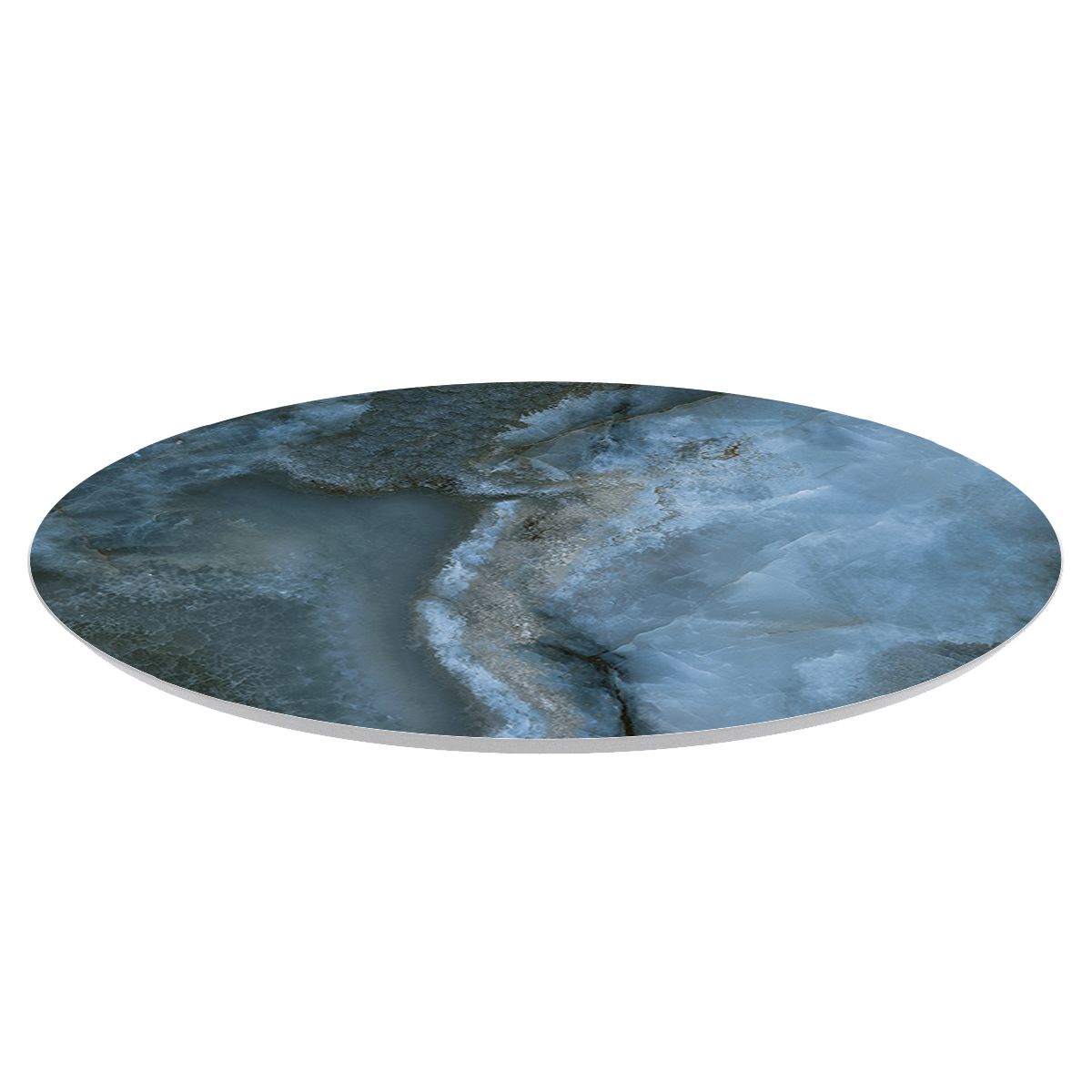 Круглая полка CONO из керамогранита Ониче, синяя (спец. изделие из декоративное)