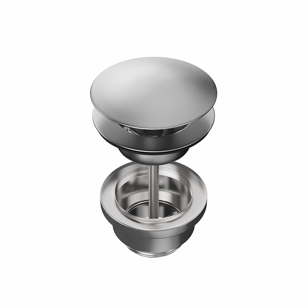 Донный клапан для раковины,  нержавеющая сталь