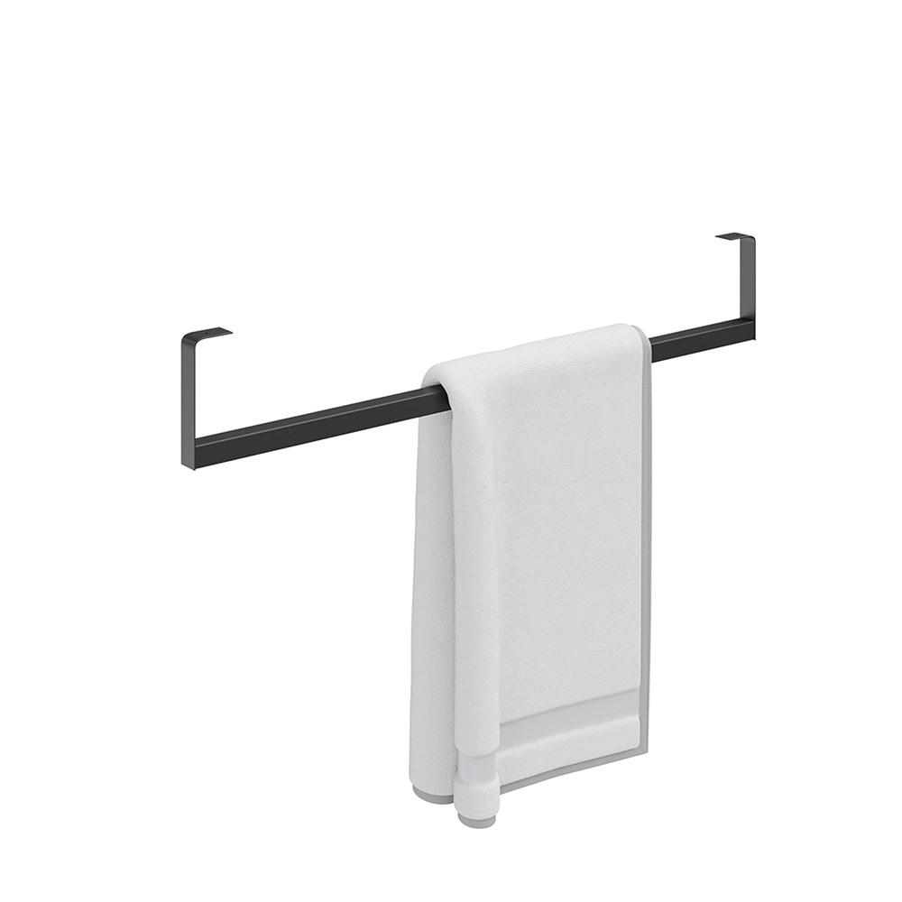 Держатель для полотенец к раковинам LOGICA 70 с крепежом, черный матовый
