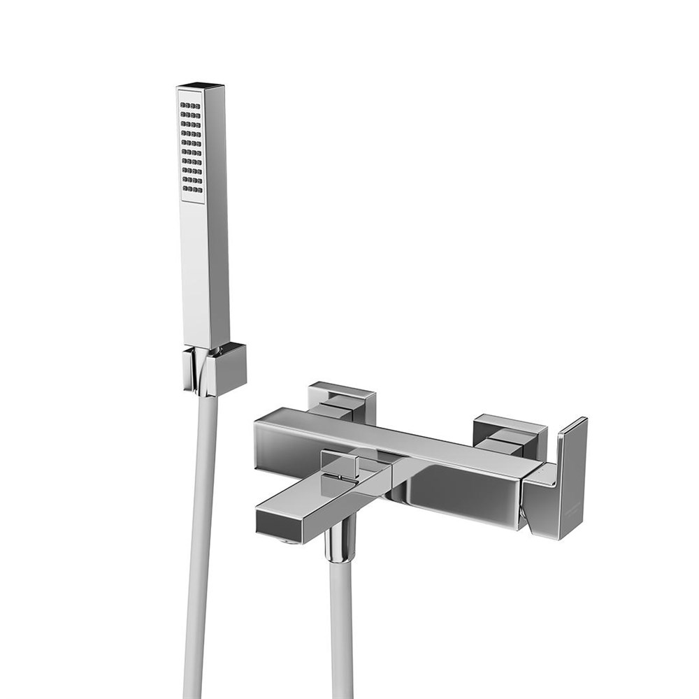 Смеситель для ванны FUTURA настенный с дивертором ванна/душ, без лейки, хром