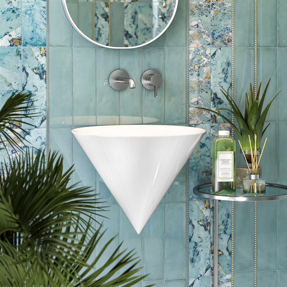 Раковина CONO подвесная 44, белая глянцевая